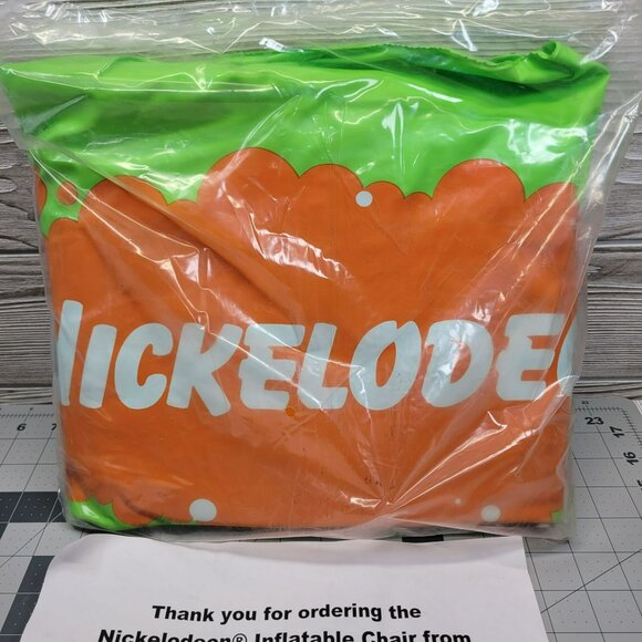 Nickelodeon Inflatable Chair From Kool-Aid Slime Green Promotional Vtg New Rare - Picture 3 of 6